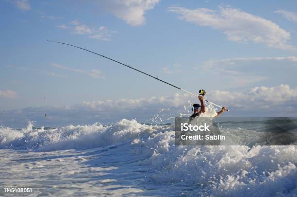 Sea Fishing Surf Fishing Catch Of Fish Stock Photo - Download