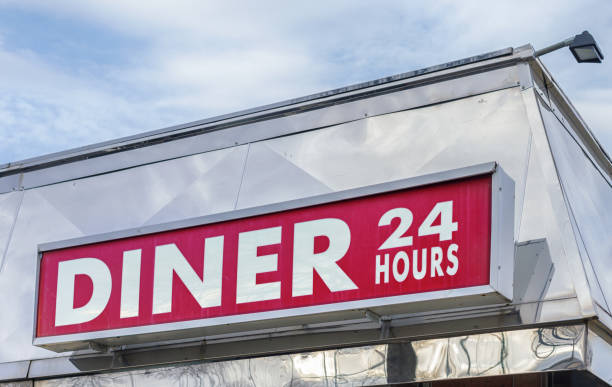 istock Generic Signboard of a Traditional American Diner Open 24 Hours 1145411334