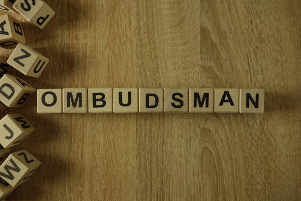 Ombudsman word from wooden blocks