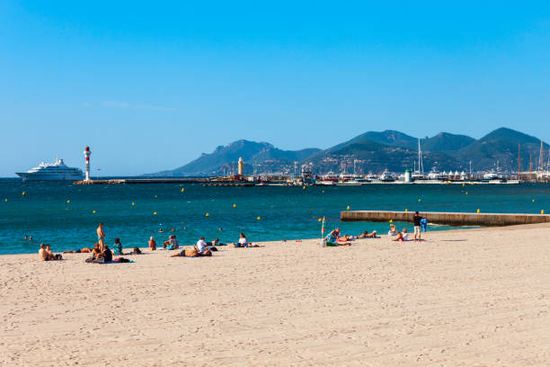 istock Beauty sand beach in Cannes 1145419230