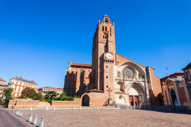 Saint Etienne Cathedral in Toulouse Toulouse Cathedral or Cathedrale Saint Etienne is a Roman Catholic church in Toulouse city in France saint étienne photos stock pictures, royalty-free photos & images