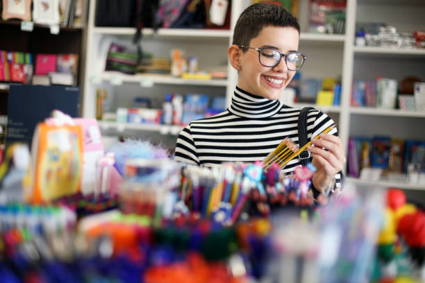 istock Student buying school supplies 1145419239