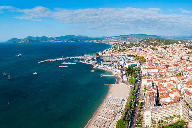 istock Cannes aerial panoramic view, France 1145419244