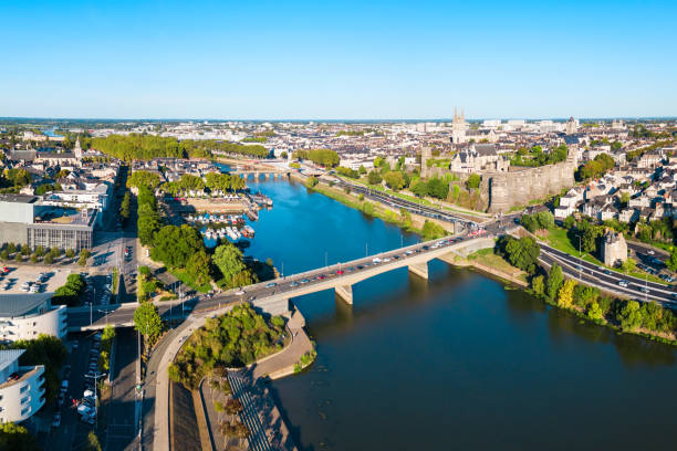 istock Angers aerial panoramic view, France 1145422013