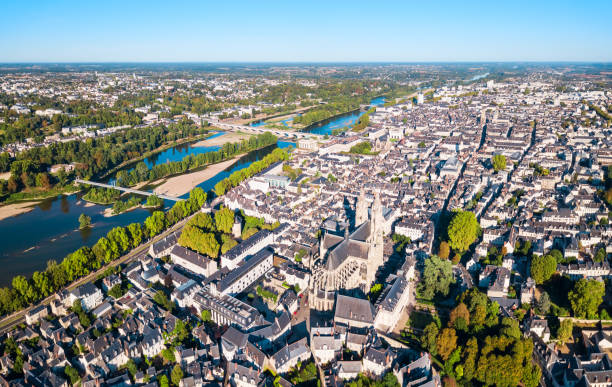 istock Tours aerial panoramic view, France 1145422045
