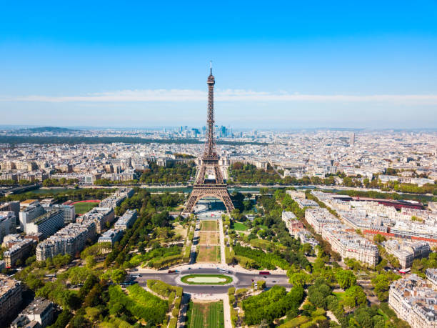istock Eiffel Tower aerial view, Paris 1145422104