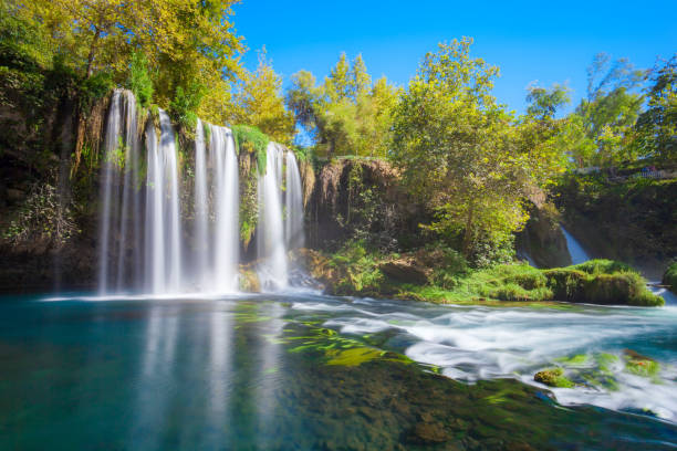 park wodospadu duden w antalyi - falling water zdjęcia i obrazy z banku zdjęć