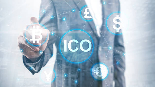 istock ICO - Initial coin offering, Blockchain and cryptocurrency concept on blurred business building background. 1145424717
