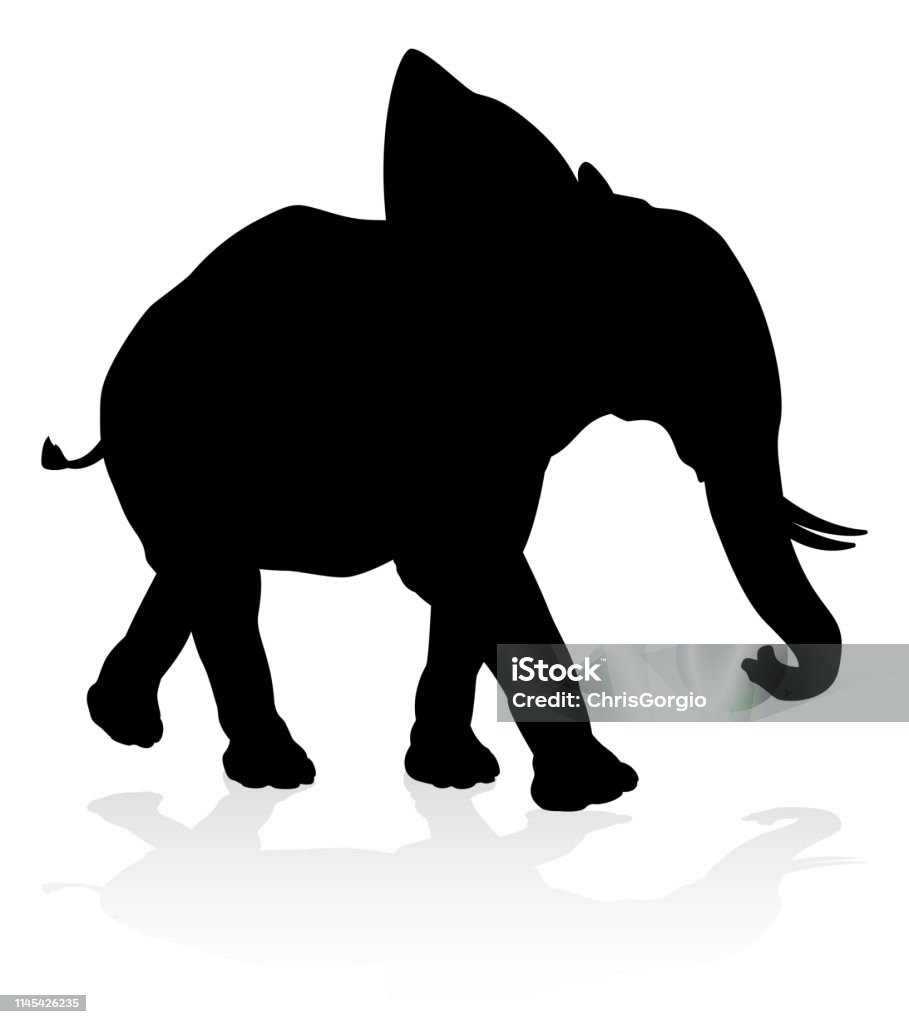 Elephant Safari Animal Silhouette An elephant safari animal silhouette Elephant stock vector