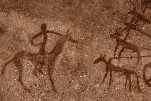istock Ancient hunters on the cave wall. 1145428877