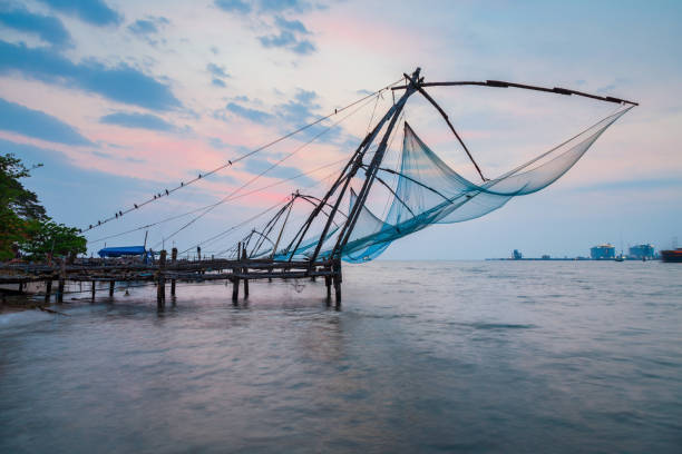 istock Chinese fishing nets in Cochin 1145433279