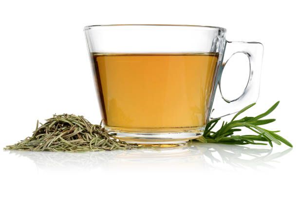 istock Tea Cup between dried and fresh rosemary isolated 1145437286