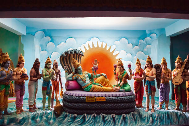 temple sri-mahalakshmi de bangalore - goddess indian culture statue god photos et images de collection