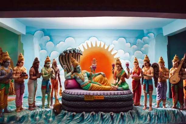 Mari Tirupathi Sri Srinivasa Mahalakshmi Temple interior, a hindu temple located in Bangalore city in India