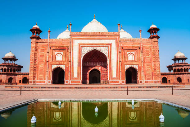 istock Mosque, Taj Mahal outlying building 1145437408