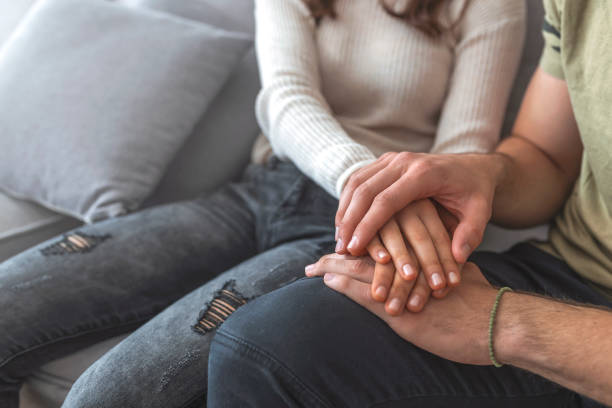 istock A young couple hand by hand. 1145440905