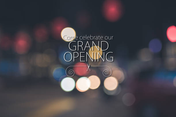 Image of Grand Opening Banner Design with Color Starburst Background.