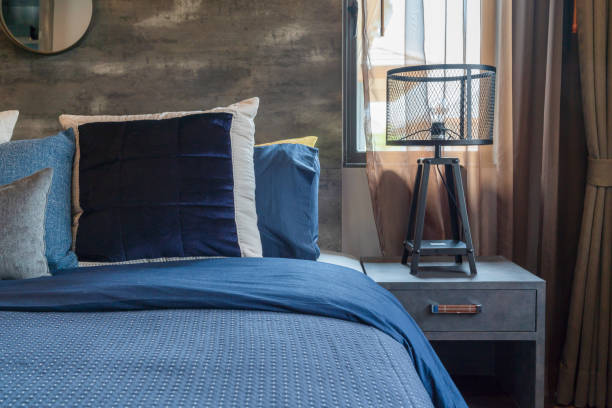 istock modern blue color tone bedroom 1145452146
