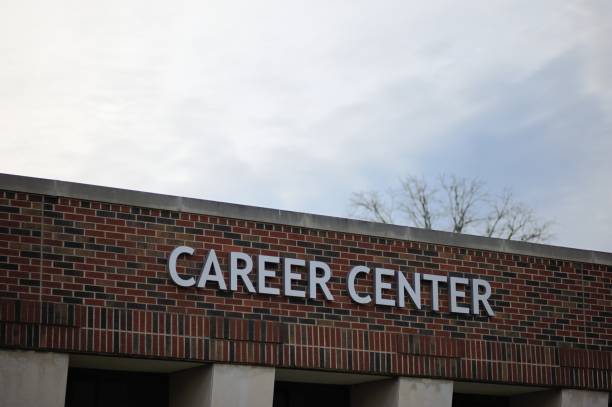 istock Career Center sign on building 1145462372