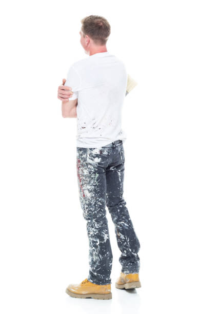 istock Handsome young white man who is a painter - arms crossed 1145467453