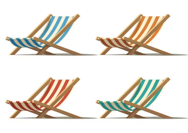 Vector illustration of Beach chair