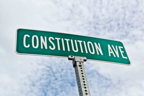 istock Green Street Sign that says Constitution Ave 1145468918