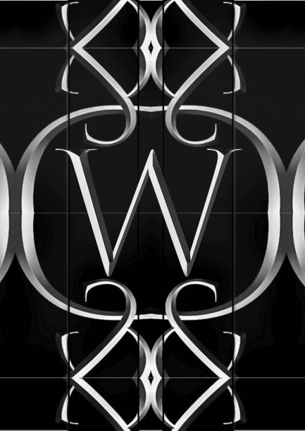 istock Letter  w metal with fire 1145469563