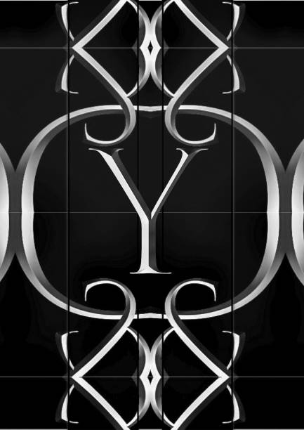 istock Letter  y metal with fire 1145469635