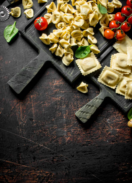 istock An assortment of different types of raw paste. 1145472368