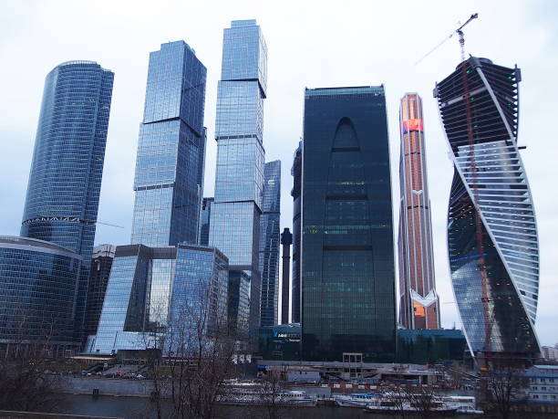 istock Skyscrapers in Moscow city. 1145473875