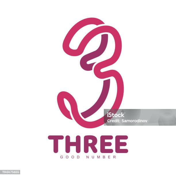 Number Three Vector Icon Vector Illustrations Of Number Three Templates Stock Illustration ...