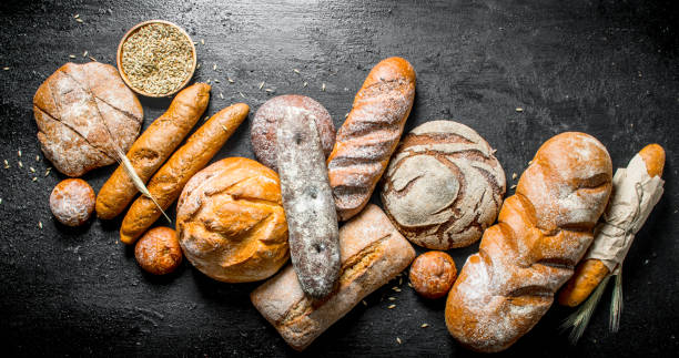 istock The range of different types of fragrant bread. 1145476770