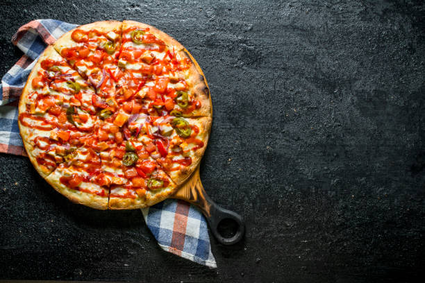 istock Mexican pizza with a napkin. 1145476814