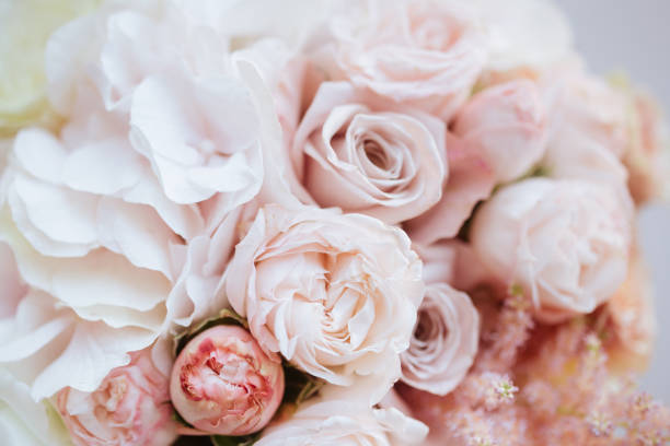istock Wedding flowers, bridal bouquet closeup. 1145477680