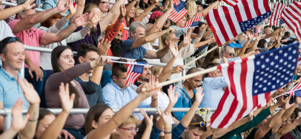 istock Excited USA Fans Cheering For Their Team 1145477743
