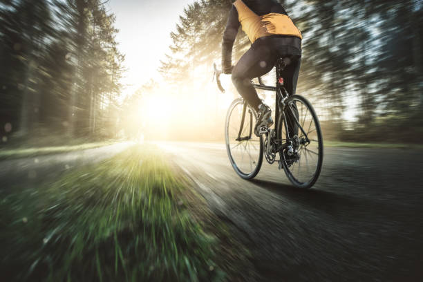 istock Road cyclist on a country road 1145477749