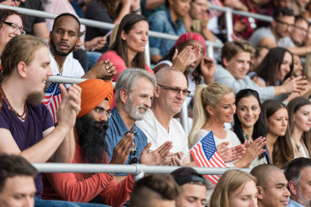 istock Excited USA Fans Cheering For Their Team 1145477762