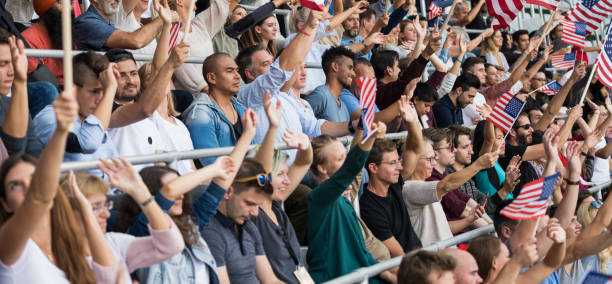 istock Excited USA Fans Cheering For Their Team 1145477768