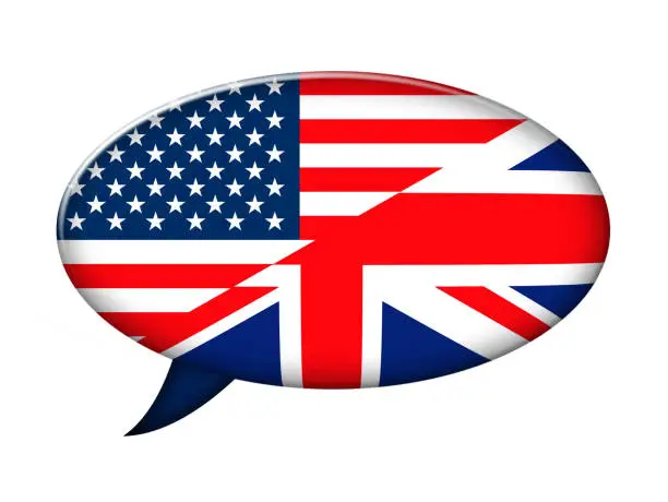 Photo of English speech bubble for learning the English language