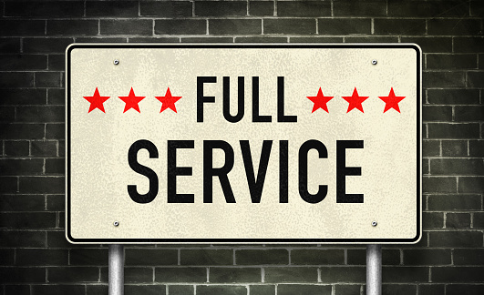 Full Service - road sign motivational message