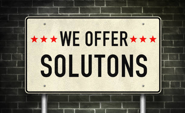 istock We offer solutions - road sign motivational message 1145484673