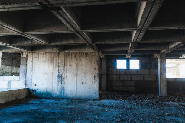 istock Abandoned building unfinished concrete building 1145485438