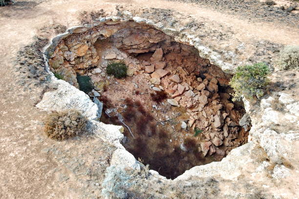 Nullarbor caves in Australian bush