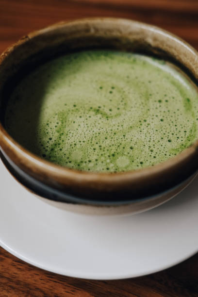 istock Matcha tea with vegan coconut milk 1145488243