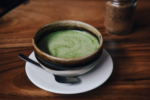 Matcha tea with vegan coconut milk