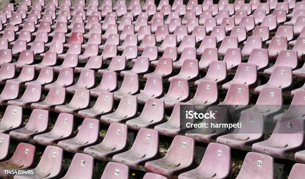 Rows Of Chairs Stock Photo - Download Image Now - Absence, Abstract, Architecture