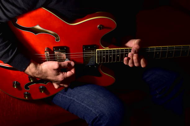 istock Man playing a electric guitar. 1145490813