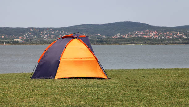 Tent in a green field