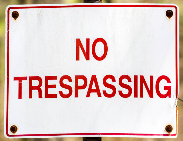 No Trespassing warning sign.