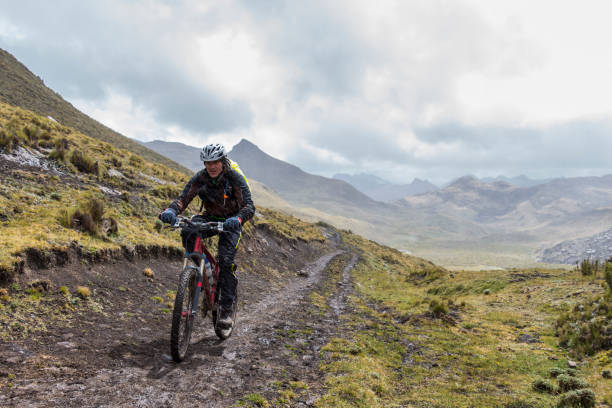 istock Mountainbiking in rain or shine, Peru. 1145502209